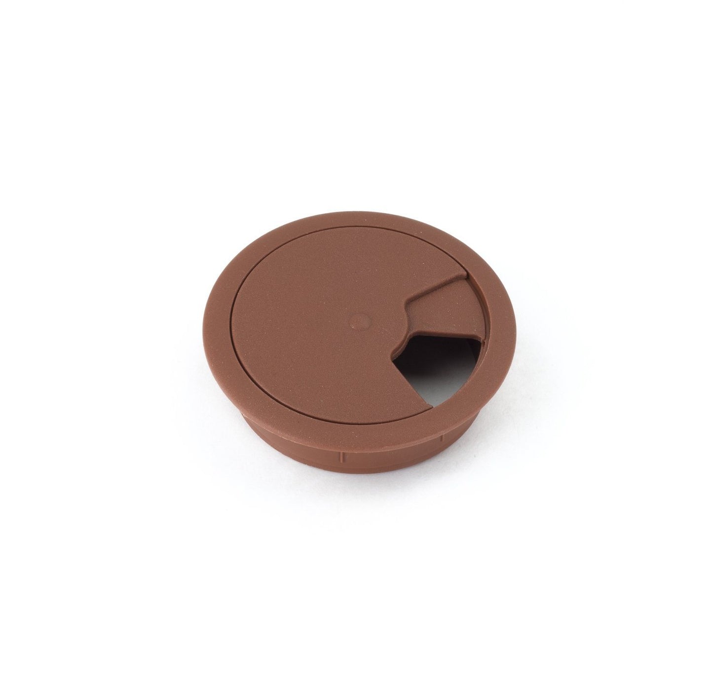 Passacavo in plastica per scrivania Ø60mm - Extra marrone scuro Furnica 