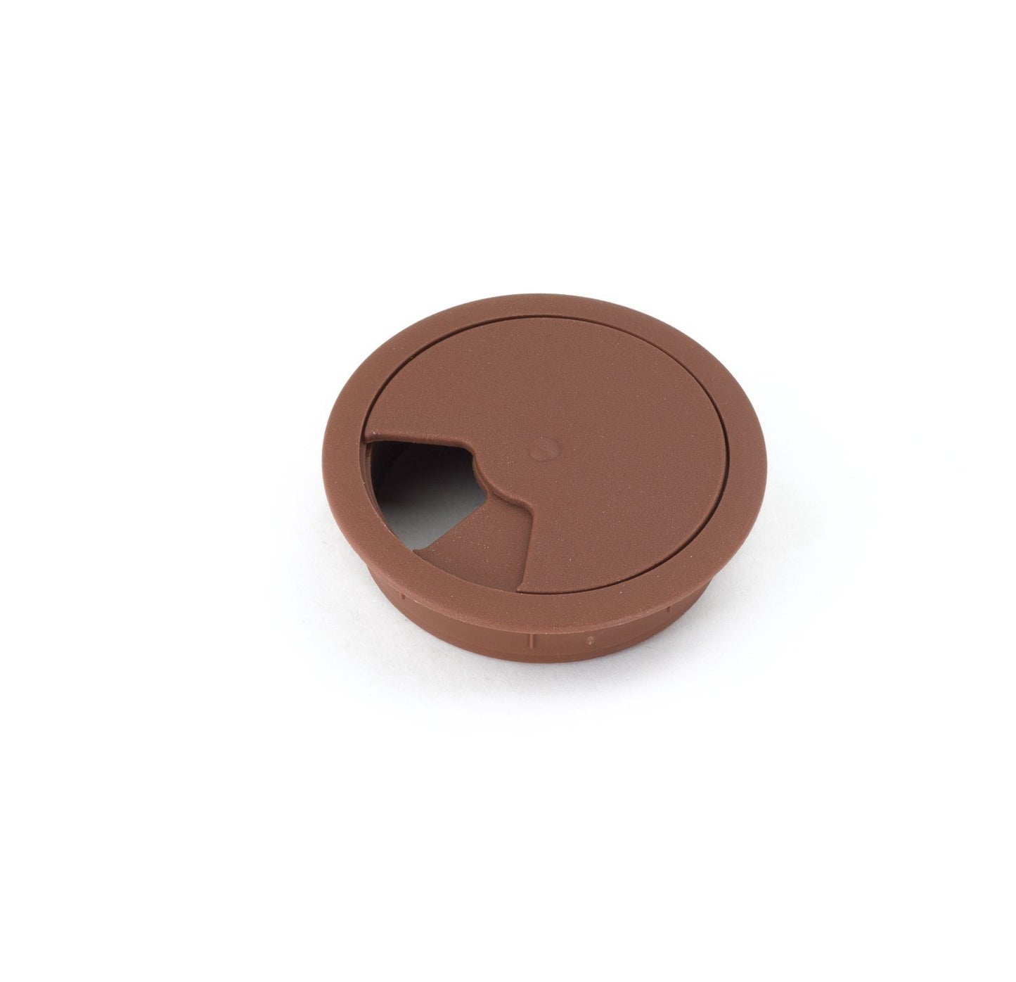 Passacavo in plastica per scrivania Ø60mm - Marrone Furnica 