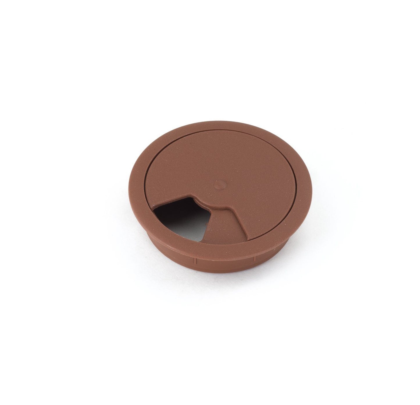 Passacavo in plastica per scrivania Ø60mm - Marrone Furnica 