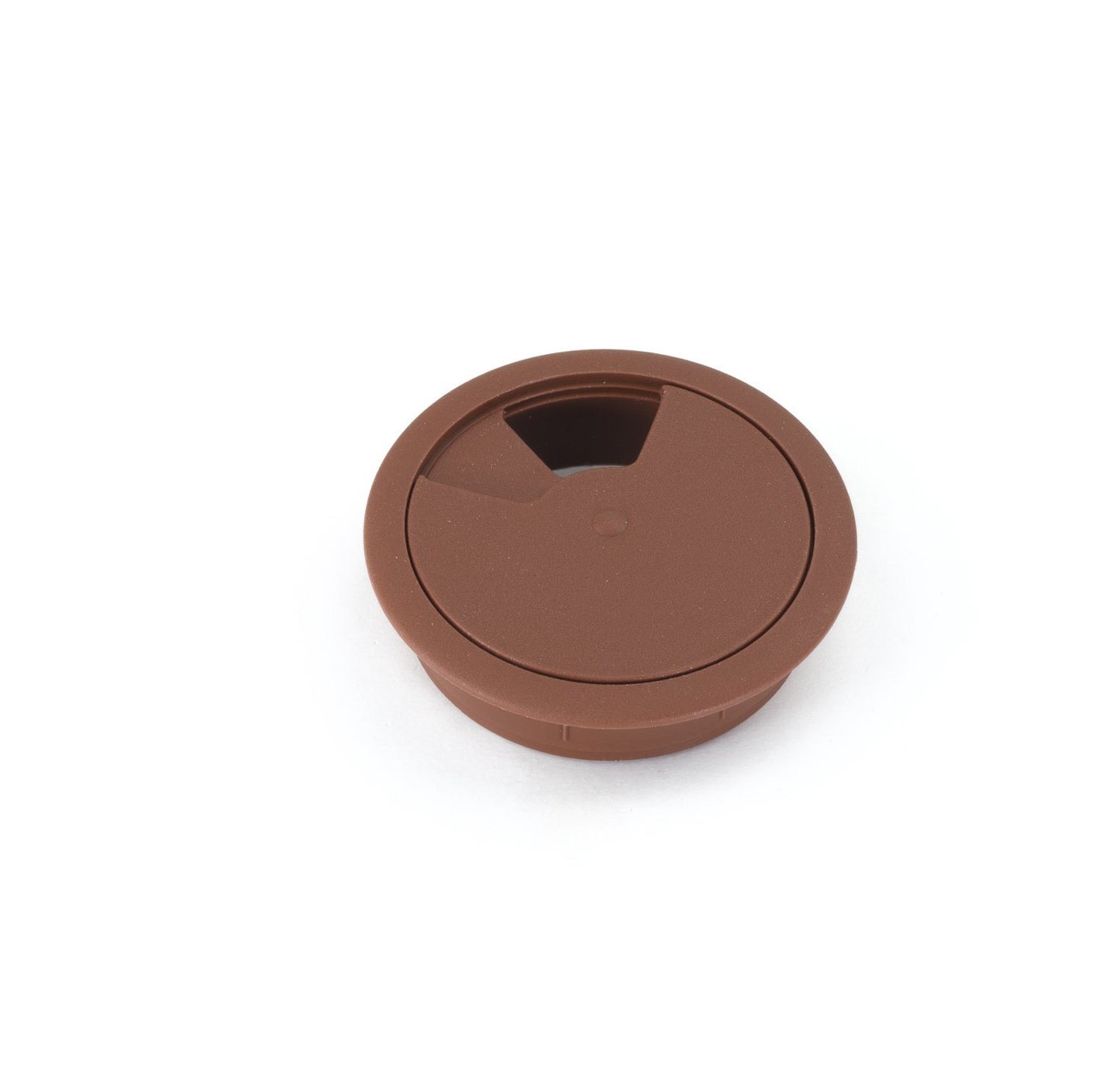 Passacavo in plastica per scrivania Ø60mm - Marrone Furnica 