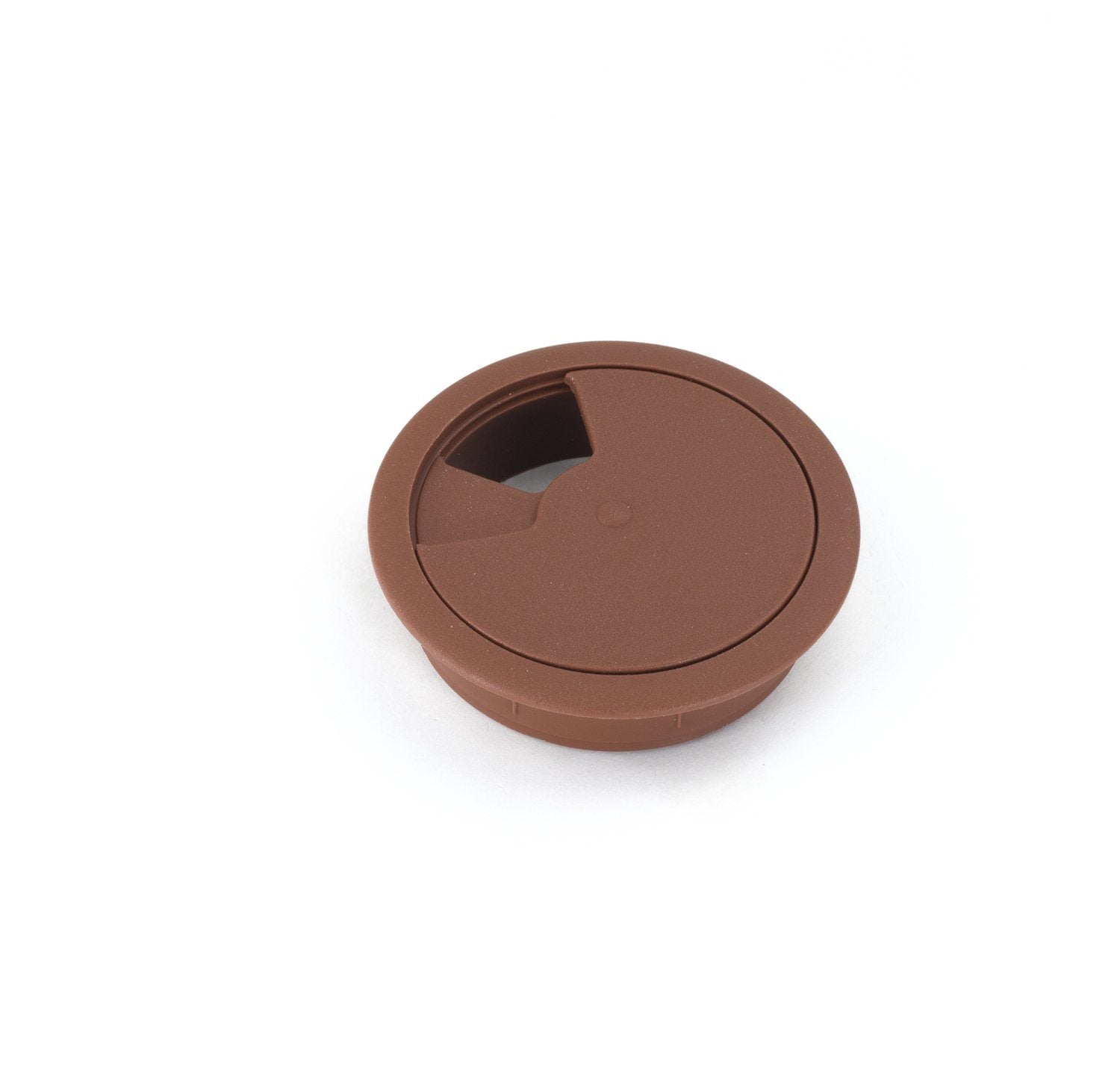 Passacavo in plastica per scrivania Ø60mm - Marrone Furnica 