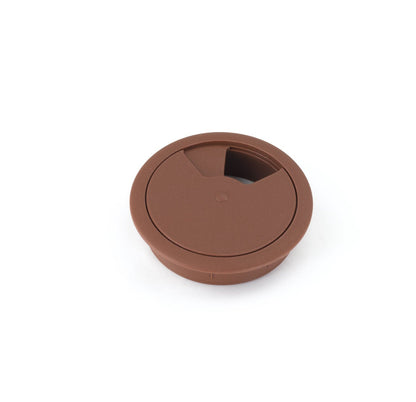 Passacavo in plastica per scrivania Ø60mm - Marrone Furnica 