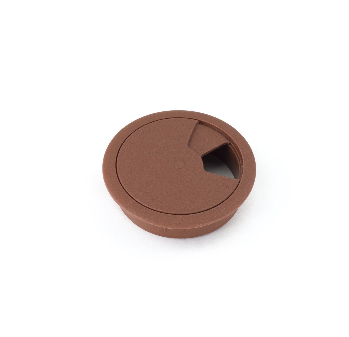 Passacavo in plastica per scrivania Ø60mm - Marrone Furnica 