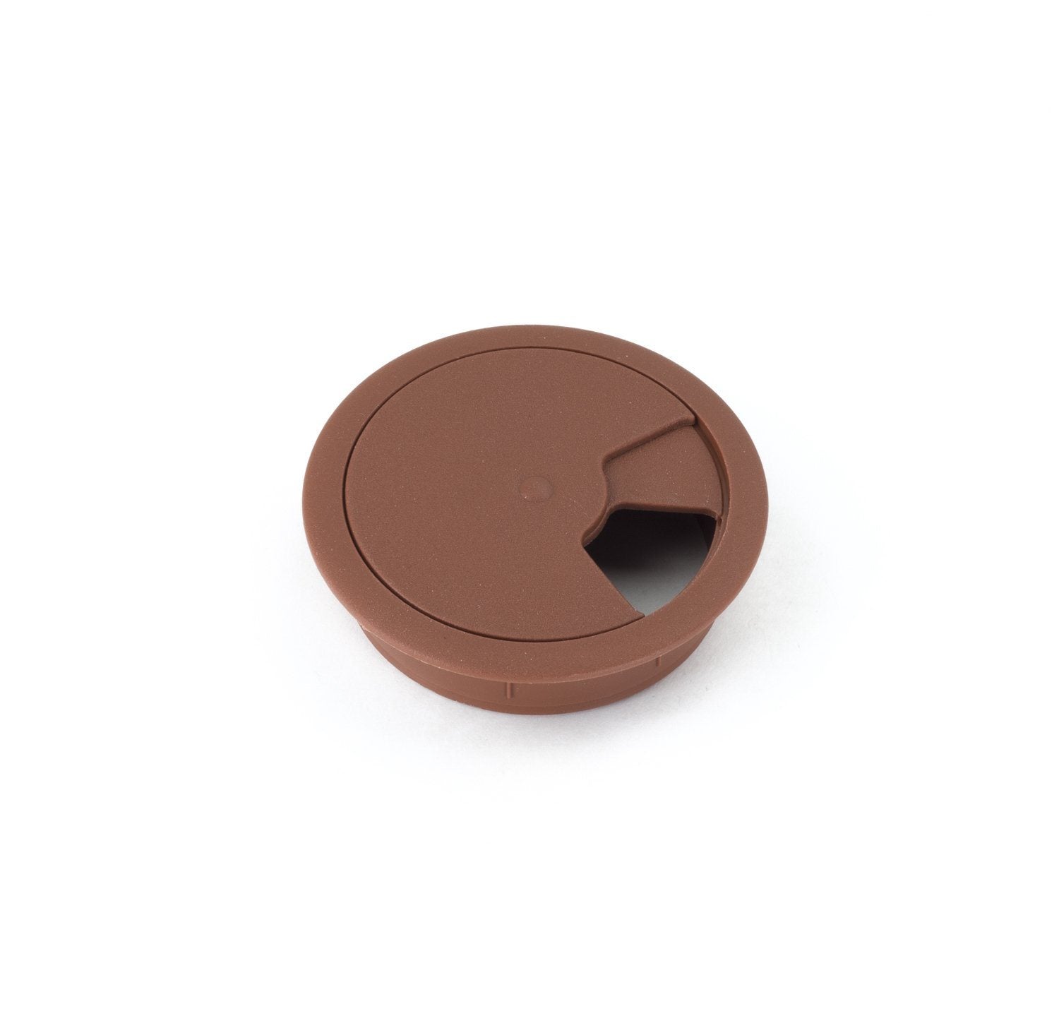 Passacavo in plastica per scrivania Ø60mm - Marrone Furnica 