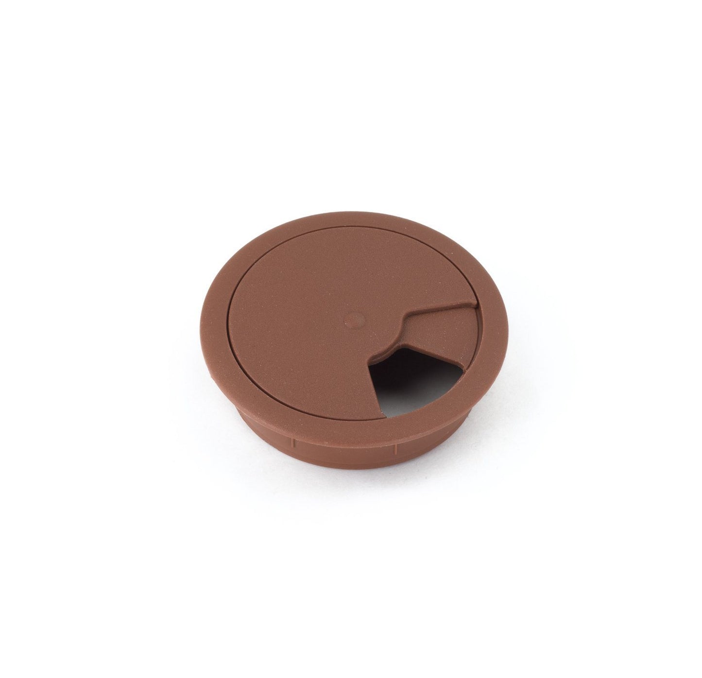Passacavo in plastica per scrivania Ø60mm - Marrone Furnica 