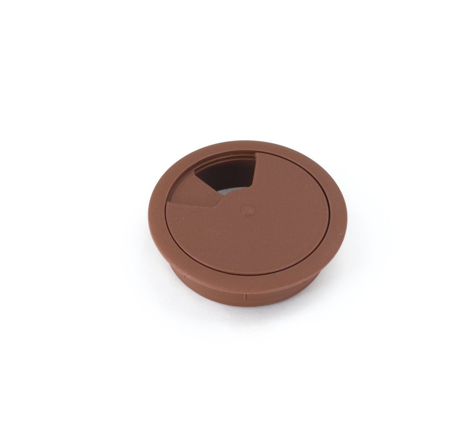 Passacavo in plastica per scrivania Ø60mm - Marrone Furnica 