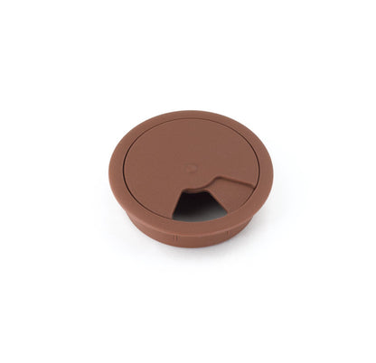 Passacavo in plastica per scrivania Ø60mm - Marrone Furnica 
