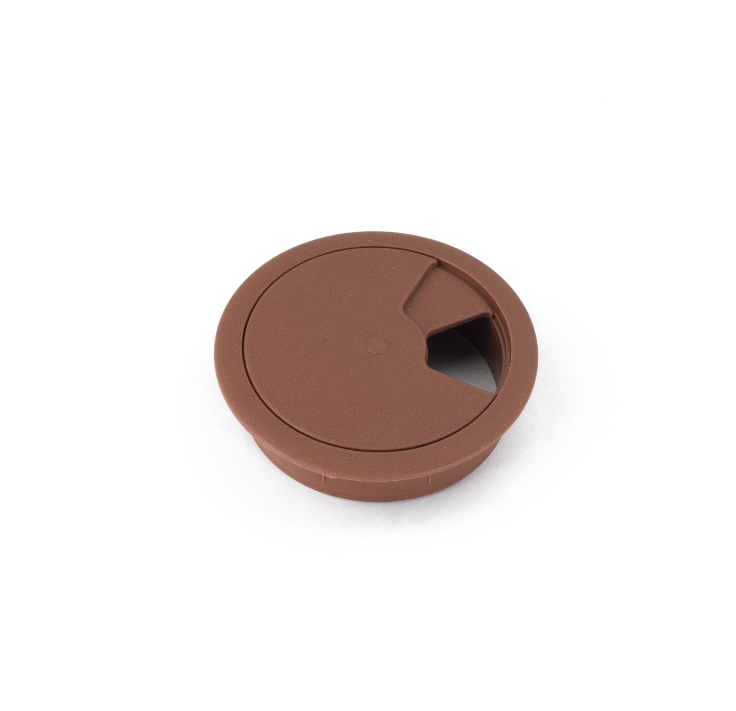 Passacavo in plastica per scrivania Ø60mm - Marrone Furnica 