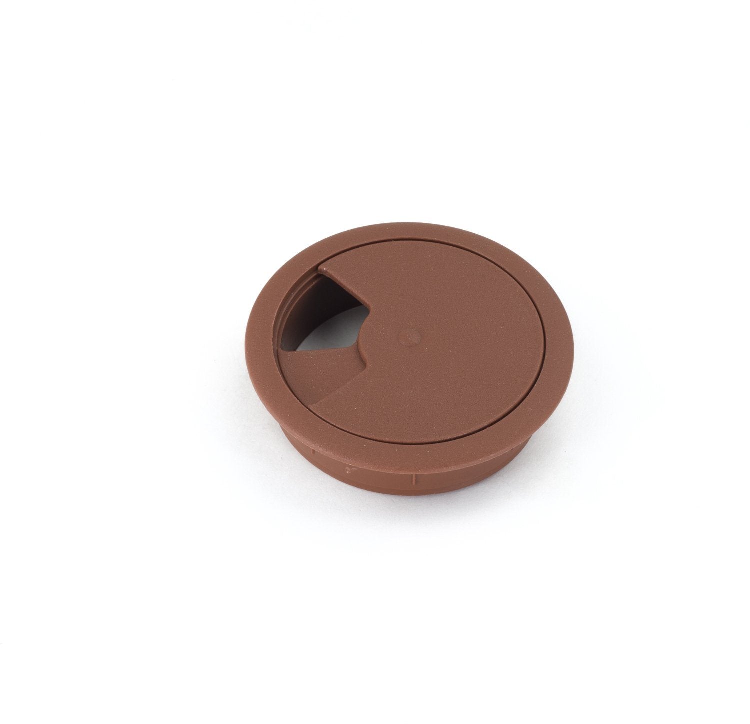 Passacavo in plastica per scrivania Ø60mm - Marrone Furnica 