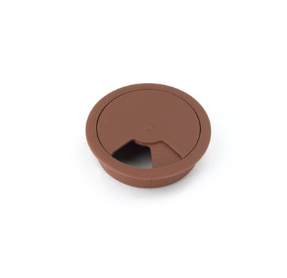 Passacavo in plastica per scrivania Ø60mm - Marrone Furnica 
