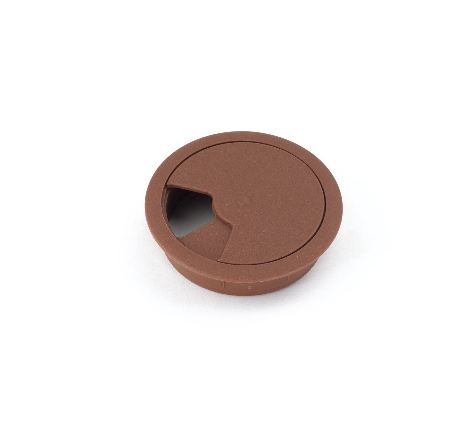 Passacavo in plastica per scrivania Ø60mm - Marrone Furnica 