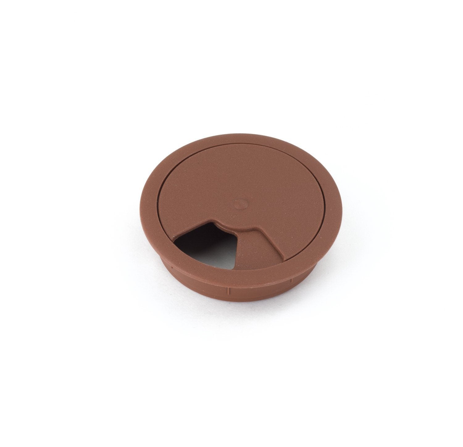 Passacavo in plastica per scrivania Ø60mm - Marrone Furnica 