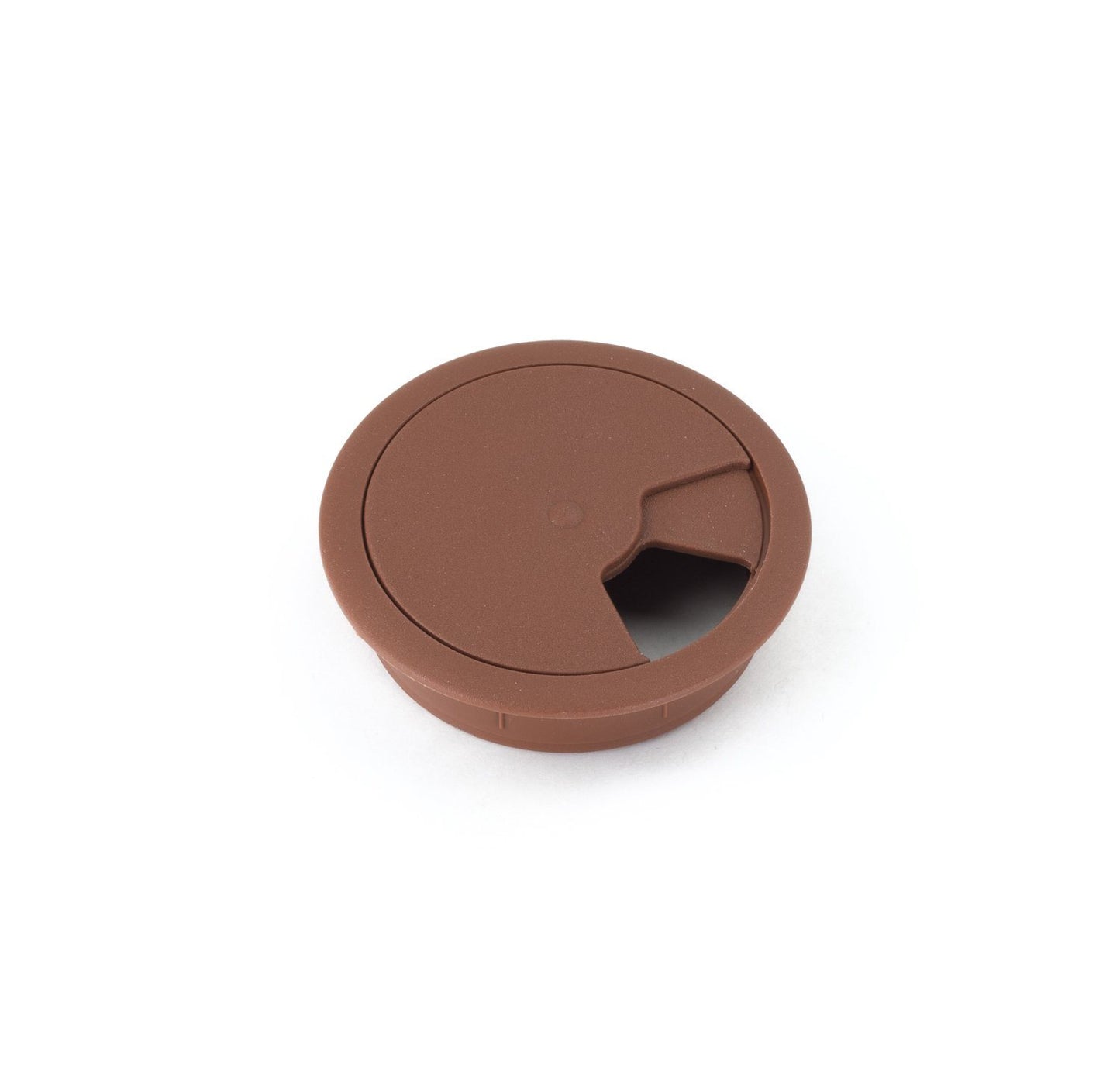 Passacavo in plastica per scrivania Ø60mm - Marrone Furnica 
