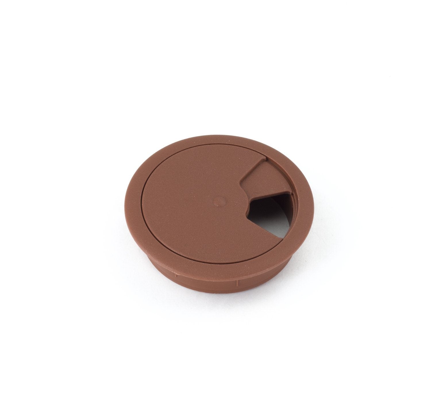 Passacavo in plastica per scrivania Ø60mm - Marrone Furnica 