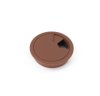 Passacavo in plastica per scrivania Ø60mm - Marrone Furnica 