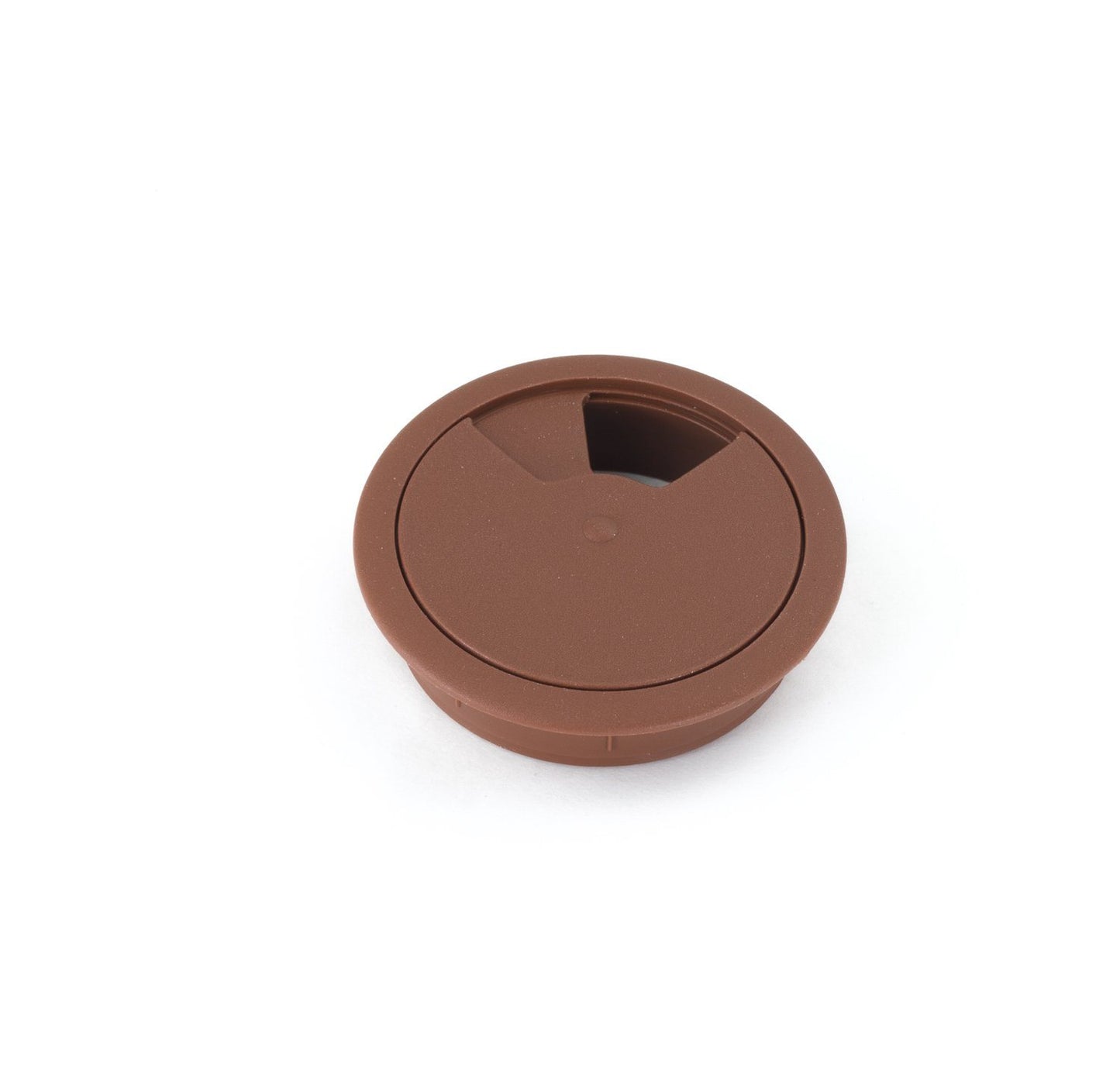 Passacavo in plastica per scrivania Ø60mm - Marrone Furnica 