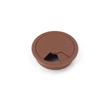 Passacavo in plastica per scrivania Ø60mm - Marrone Furnica 