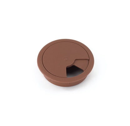 Passacavo in plastica per scrivania Ø60mm - Marrone Furnica 