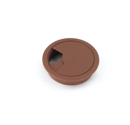 Passacavo in plastica per scrivania Ø60mm - Marrone Furnica 
