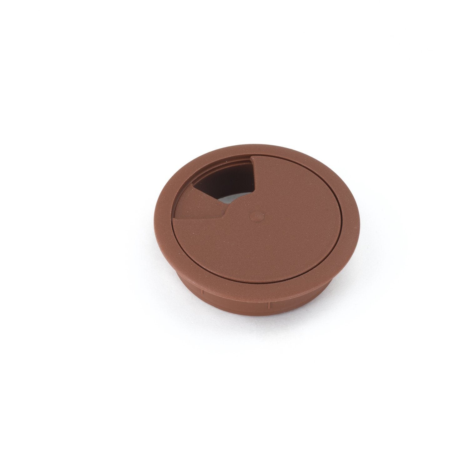 Passacavo in plastica per scrivania Ø60mm - Marrone Furnica 