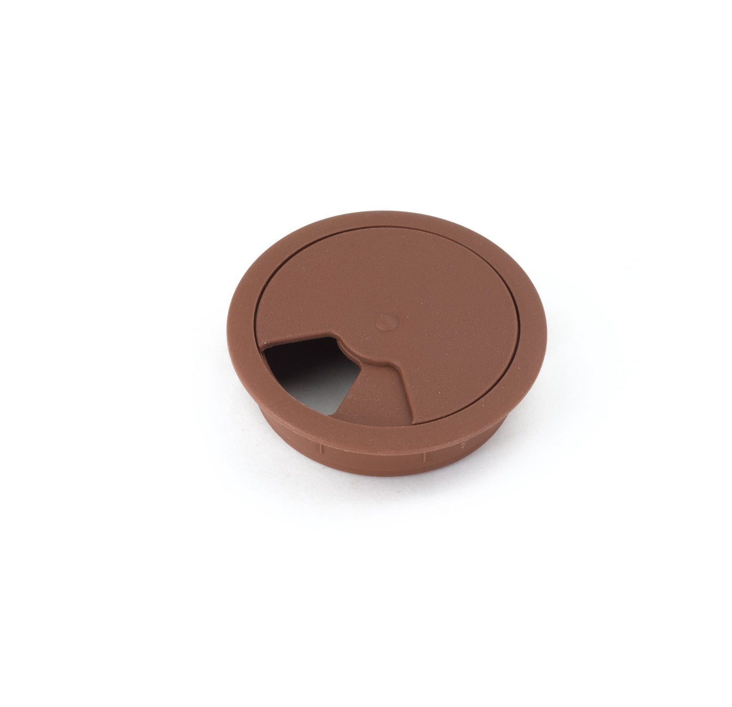 Passacavo in plastica per scrivania Ø60mm - Marrone Furnica 