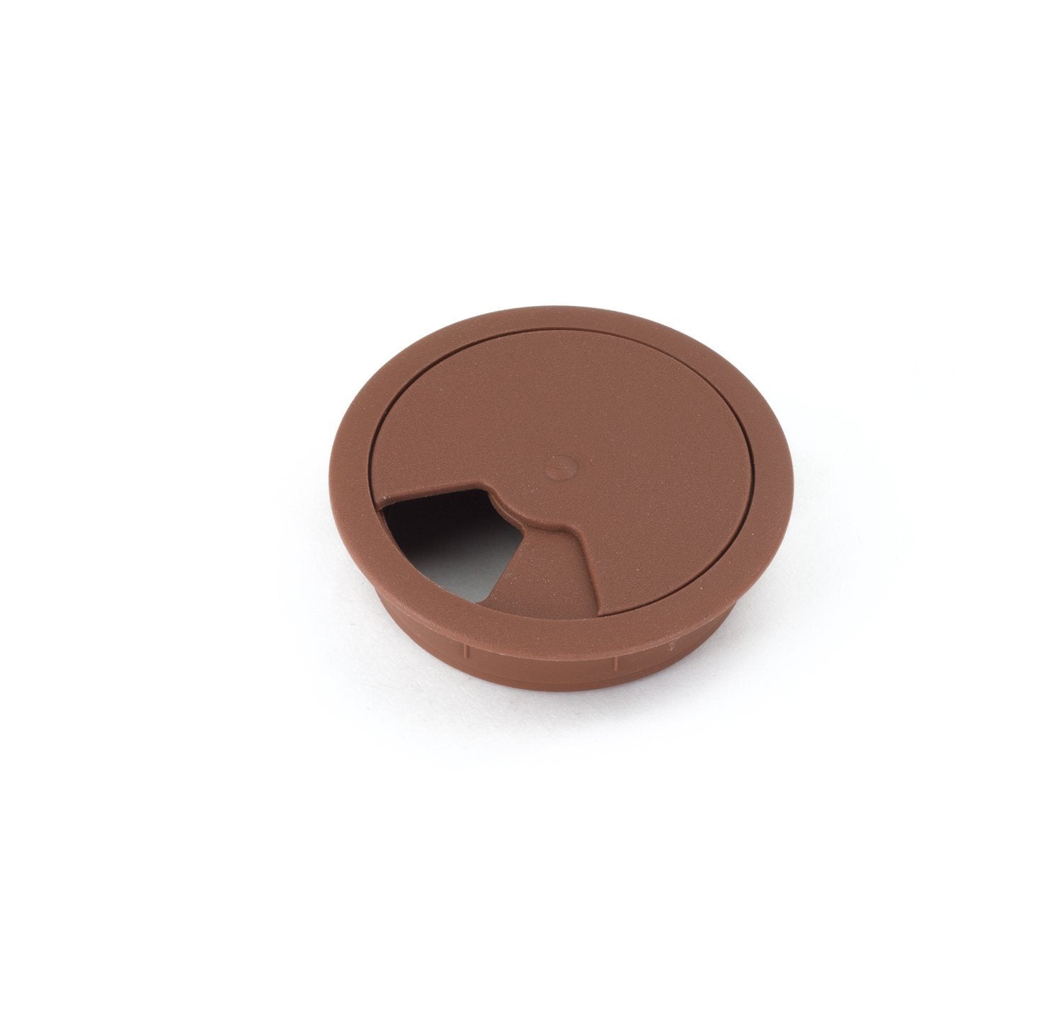 Passacavo in plastica per scrivania Ø60mm - Marrone Furnica 