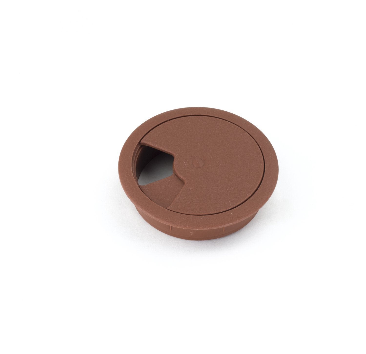 Passacavo in plastica per scrivania Ø60mm - Marrone Furnica 