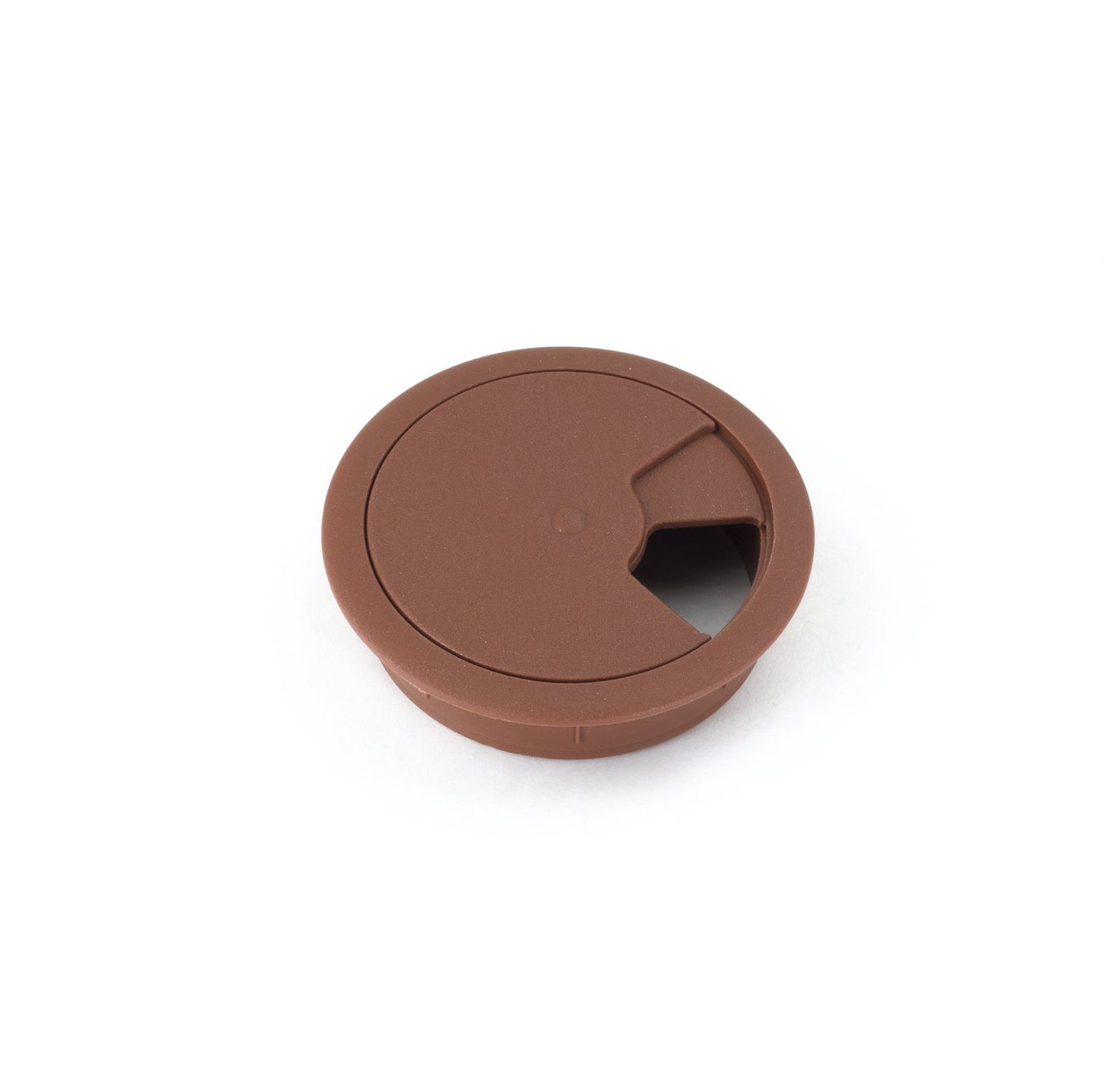 Passacavo in plastica per scrivania Ø60mm - Marrone Furnica 