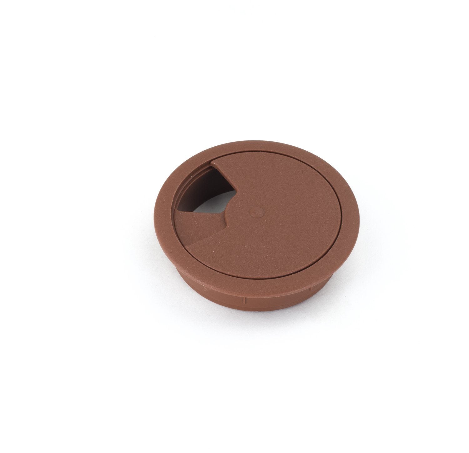Passacavo in plastica per scrivania Ø60mm - Marrone Furnica 