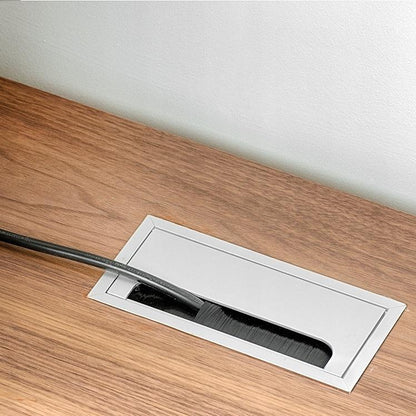 Passacavo rettangolare in alluminio 160x80mm - Argento "Wave" Furnica 