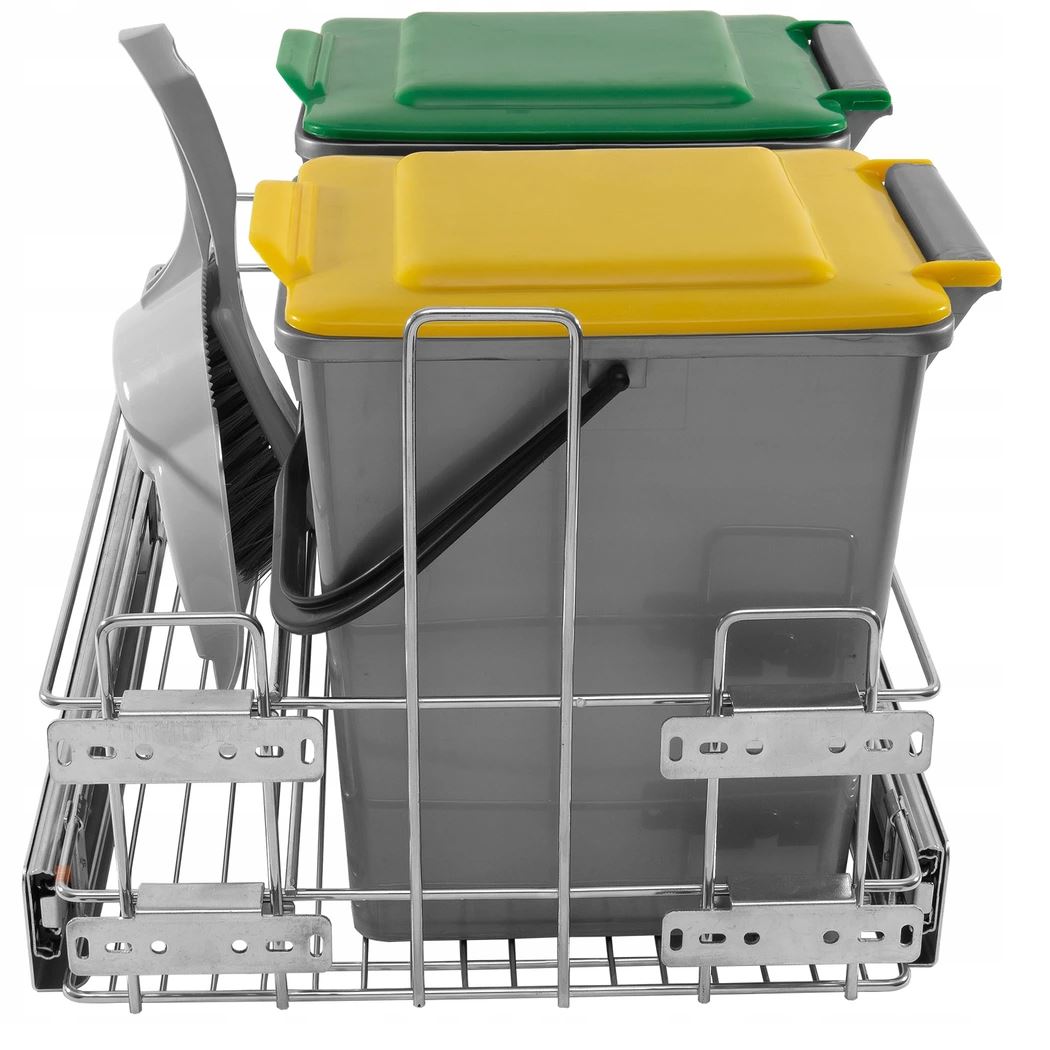Pattumiera differenziata sottolavello 2 secchi x 10L - Soft Close Furnica 