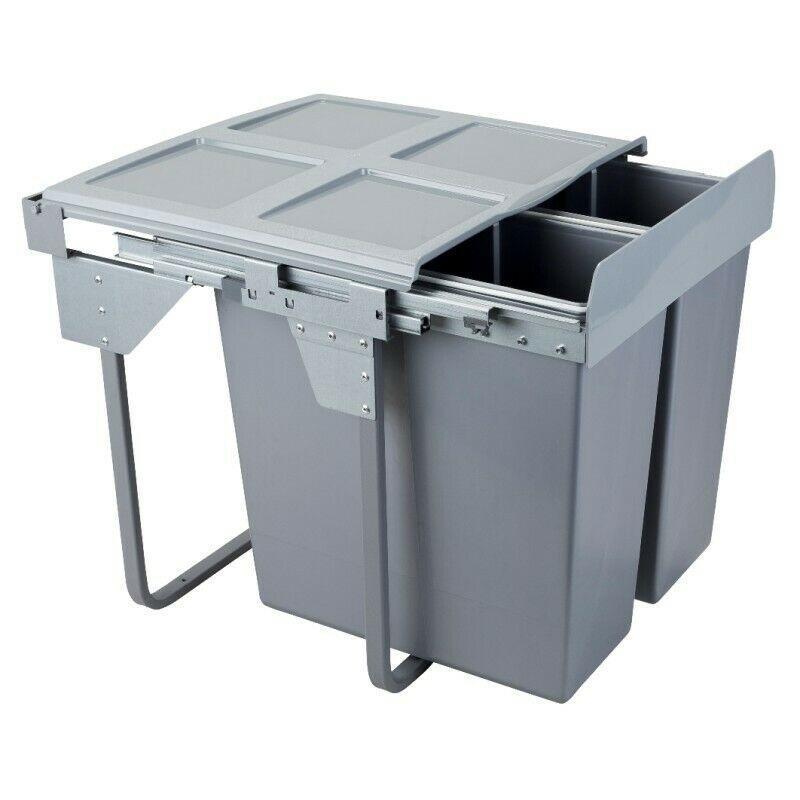 Pattumiera estraibile sottolavello 2 secchi x 34L - 60cm Furnica 