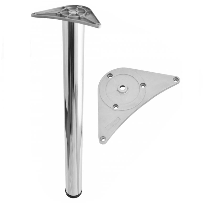 Piedini per Mobili 1100mm con Piastre di Fissaggio - Cromo NTP Cromo 