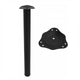 Piedini per Mobili 710mm con acciaio Piastre di Fissaggio - Nero NTP Nero 