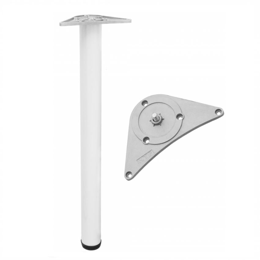 Piedini per Mobili 710mm con Piastre di Fissaggio - Bianco NTP 