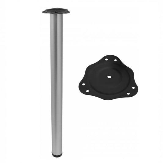 Piedini per Mobili 820mm con acciaio Piastre di Fissaggio - Alluminio NTP Alluminio 