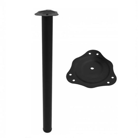 Piedini per Mobili 820mm con acciaio Piastre di Fissaggio - Nero NTP Nero 