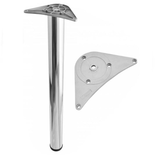 Piedini per Mobili 820mm con Piastre di Fissaggio - Cromo NTP Cromo 