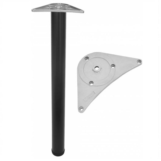 Piedini per Mobili 820mm con Piastre di Fissaggio - Nero NTP Nero 