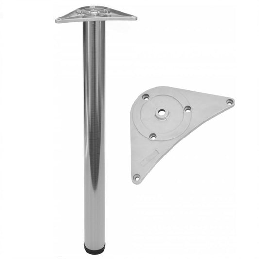 Piedini per Mobili 820mm con Piastre di Fissaggio - Nichel spazzolato NTP Nichel spazzolato 