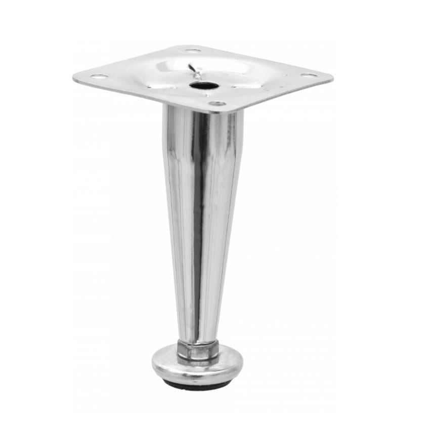 Piedini per mobili conico altezza 100mm - Cromo NTP 