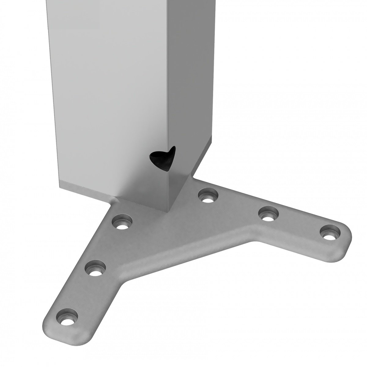 Piedini per Mobili regolabili alluminio 710mm - Altezza 100mm Furnica 
