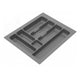 Portaposate per cassetti 300-1200mm - Profondità: 490mm - Metallico Cutlery Tray NTP 450mm 