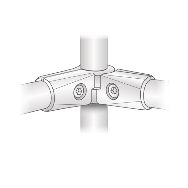 Supporto mezzo tipo-S per asta appendiabiti 25mm - Cromo NTP 