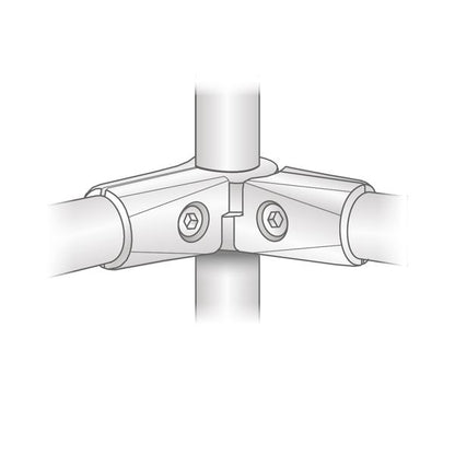 Supporto mezzo tipo-S per asta appendiabiti 25mm - Cromo NTP 