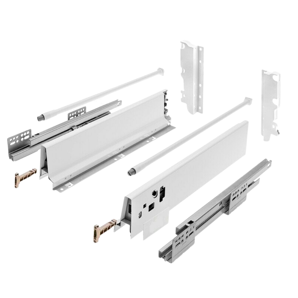 Sistemi per cassetti ammortizzate Alto - Altezza 185mm - Bianco 350mm