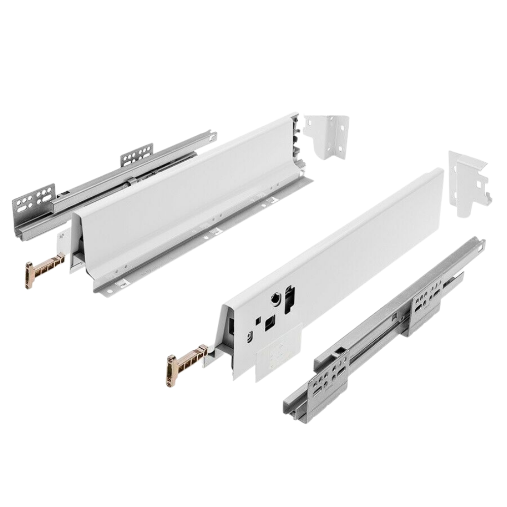 Sistemi per cassetti ammortizzate Baso - Altezza 68mm - Bianco 350mm