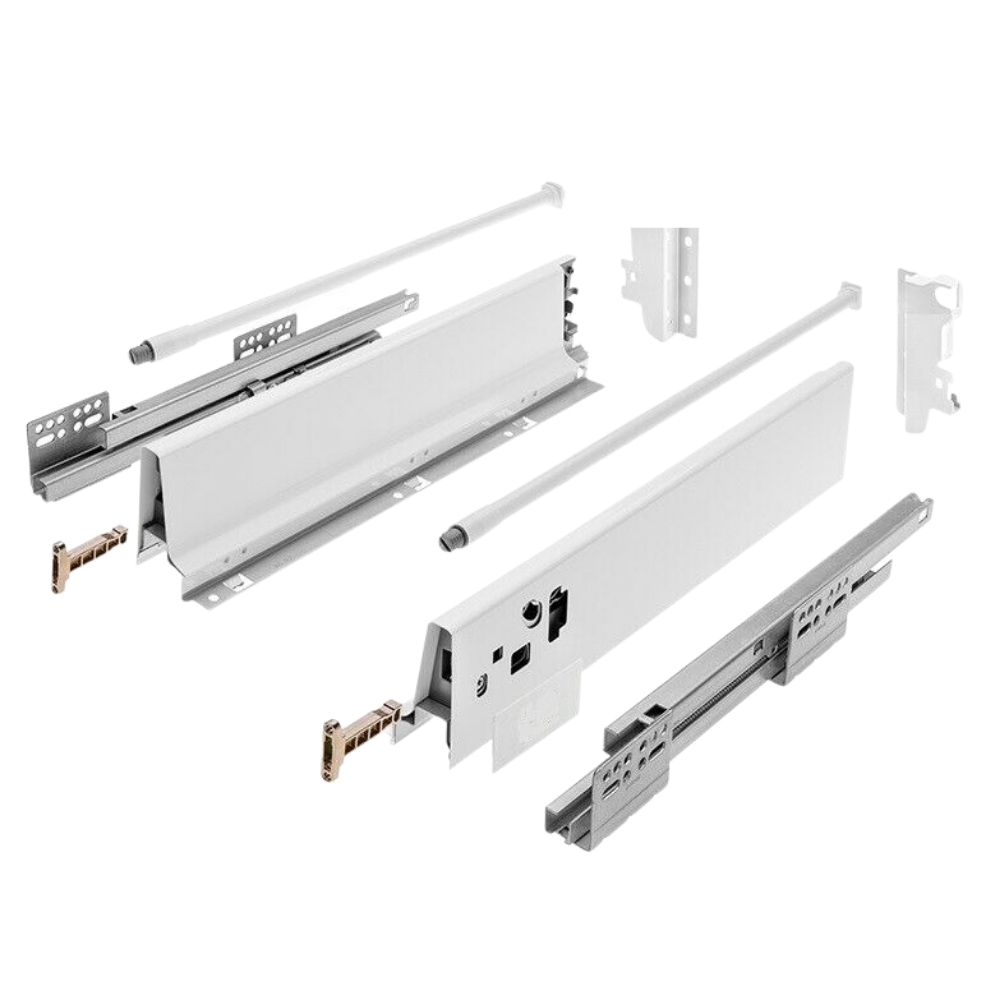Sistemi per cassetti ammortizzate Mezzo - Altezza 142mm - Bianco 350mm